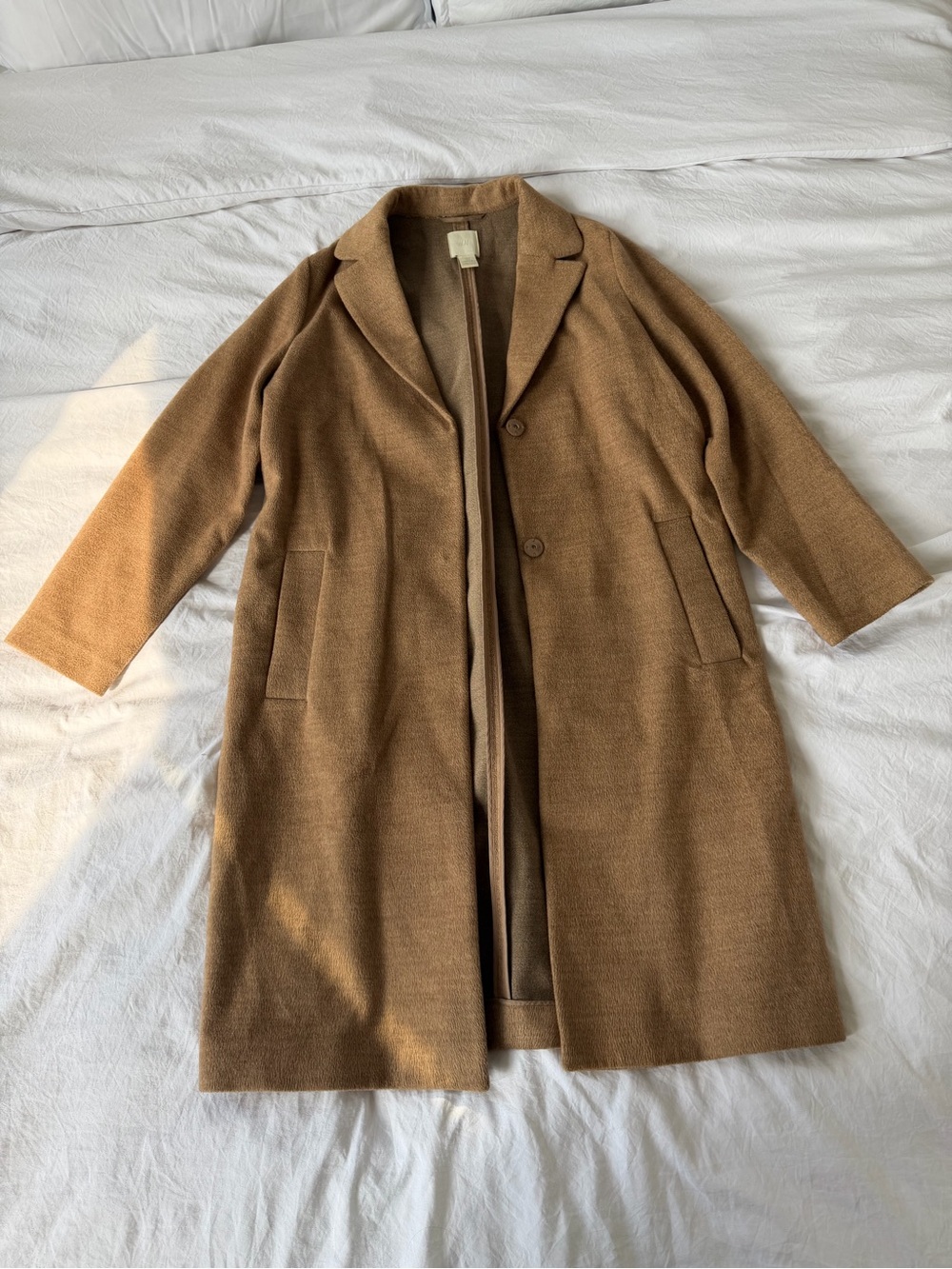 H&M Brown Single-Breasted Trench Coat